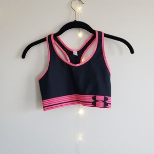 Under Armour Black/Pink Sports Bra